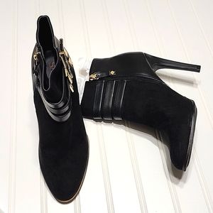 Sam and Libby suede and leather booties